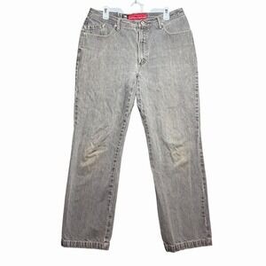 Y2K OAKLEY Red Core Industrial Denim Grunge Streetwear Jeans Charcoal 36x32 VTG